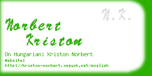 norbert kriston business card